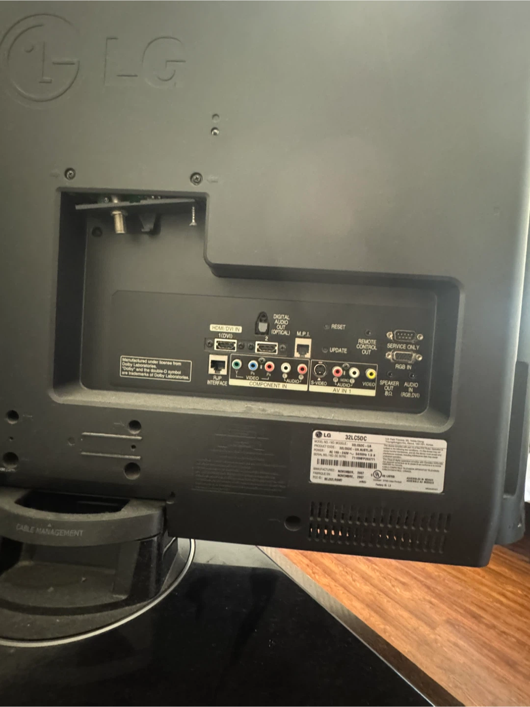 LG 32LC5DC 32 inch LCD TV - photo 5