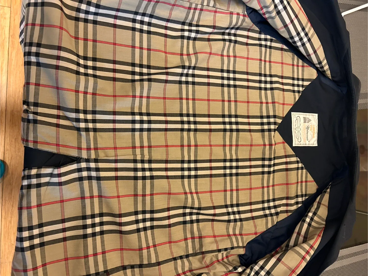 London Fog Maincoats Navy Trench Coat - Size 40S image indicator(3)