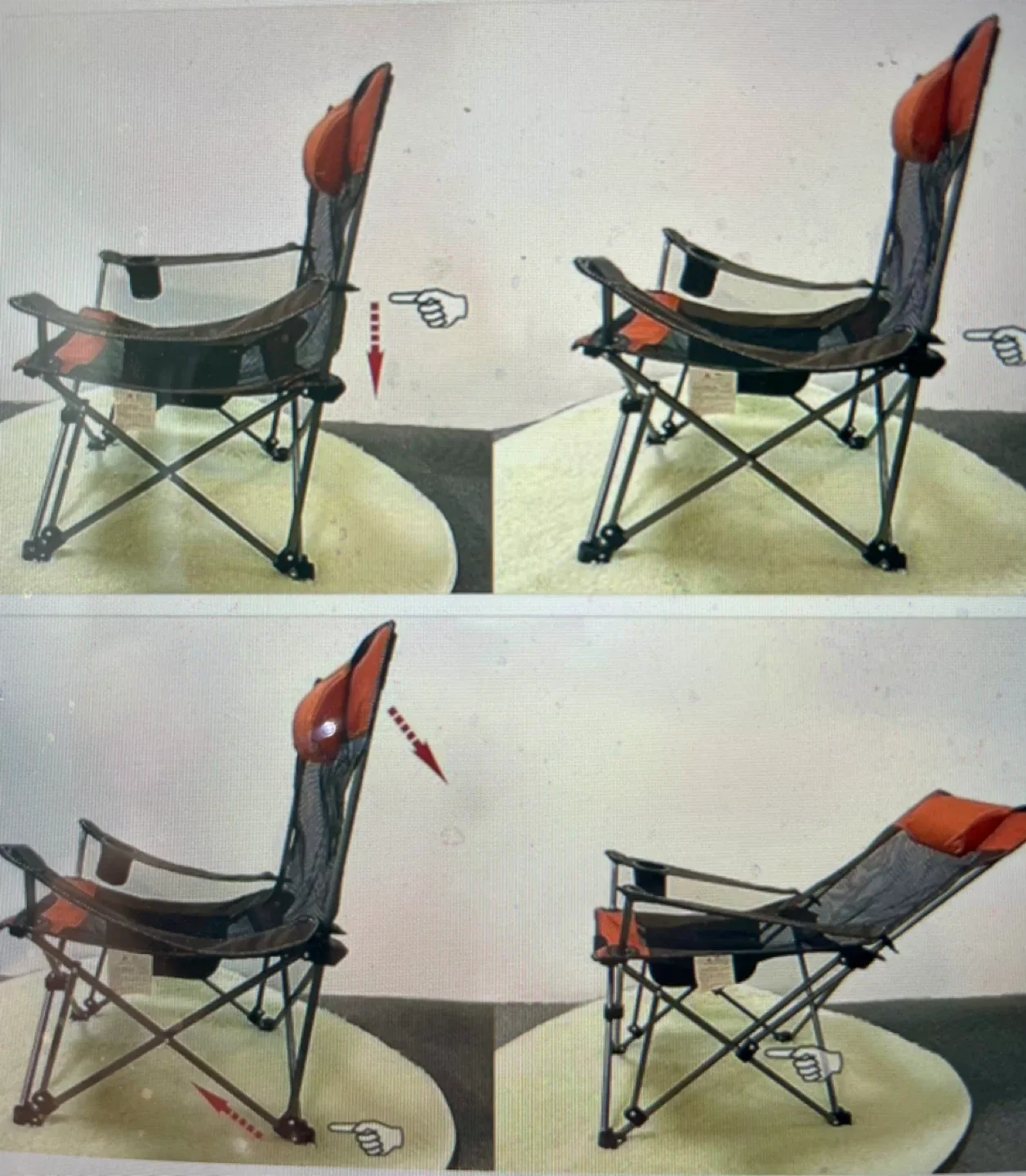 Folding Reclining Camping Chair image indicator(2)