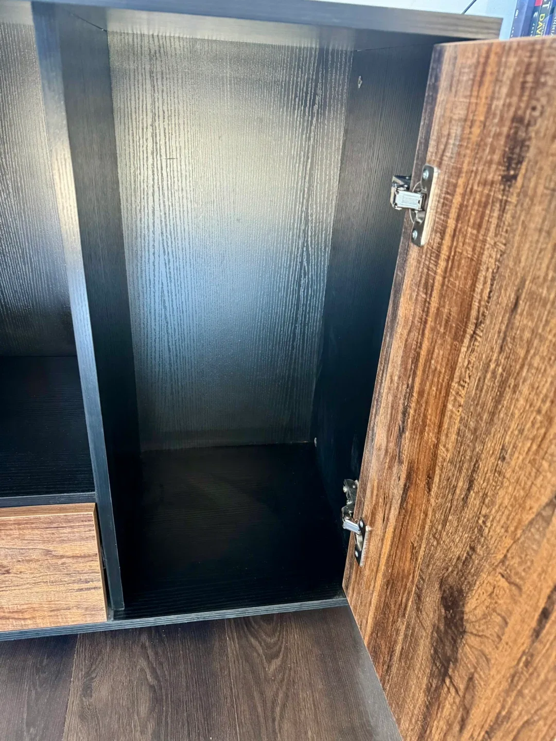 Inbox Zero 2-Drawer Mobile Office Cabinet Brown/Black image indicator(4)