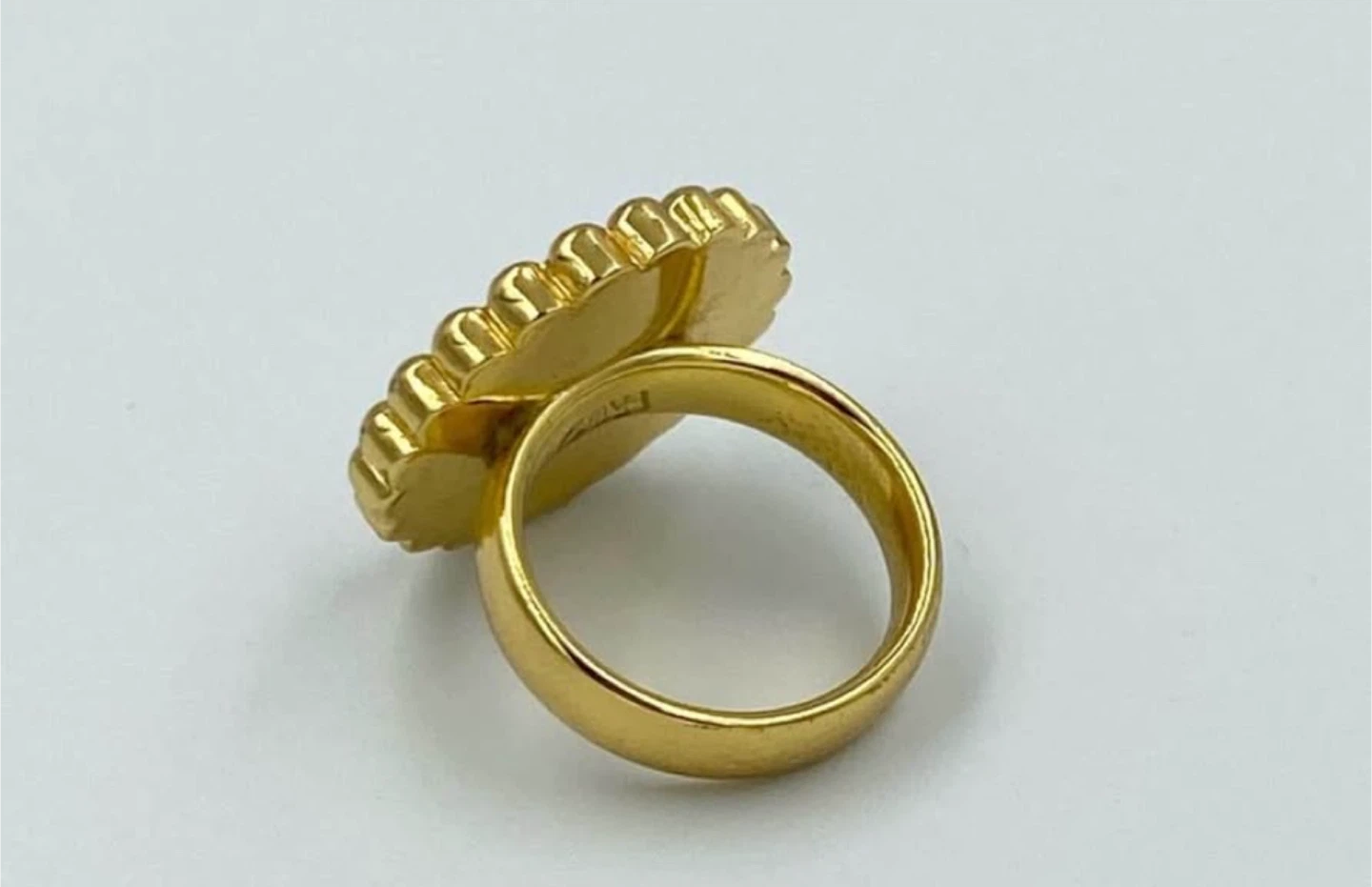 Coach Gold Ring with Black & White Pattern - photo 3