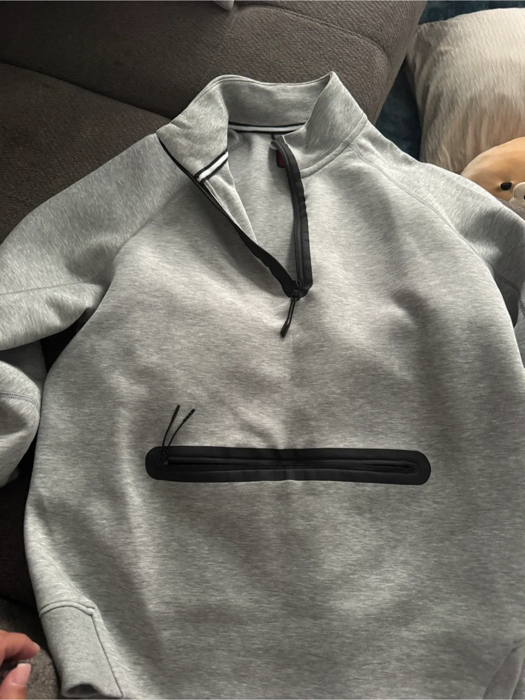 Nike Tech Grey Pullover & Pants Set - Size Large image indicator(4)