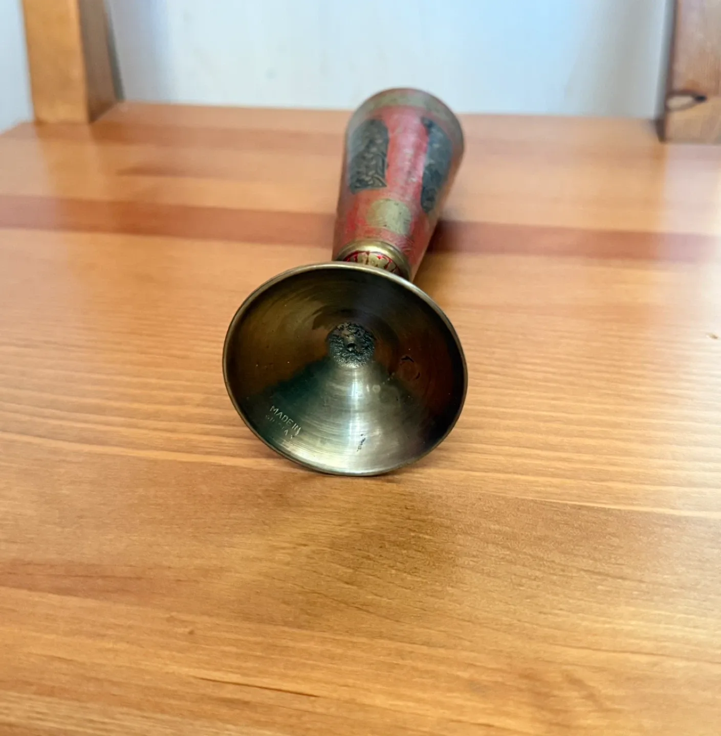 Vintage Etched Brass Goblet image indicator(3)