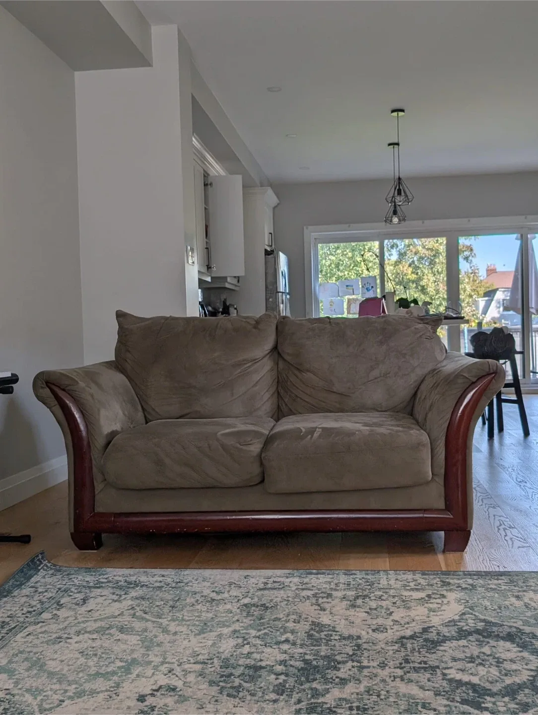 Two Brown Loveseat Sofas ( Small and large) image indicator(2)