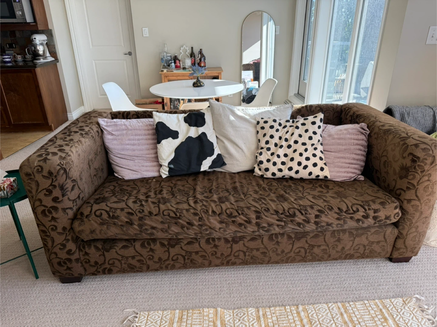 Brown Patterned Sofa