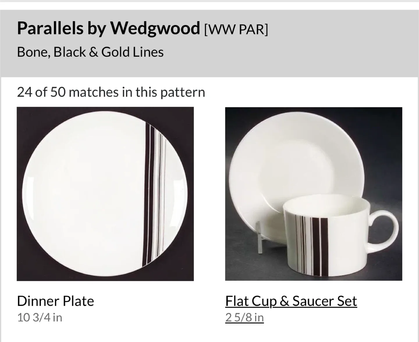 Gorgeous *Parallels by WEDGWOOD 8 person Bone, Gold and Black image indicator(3)