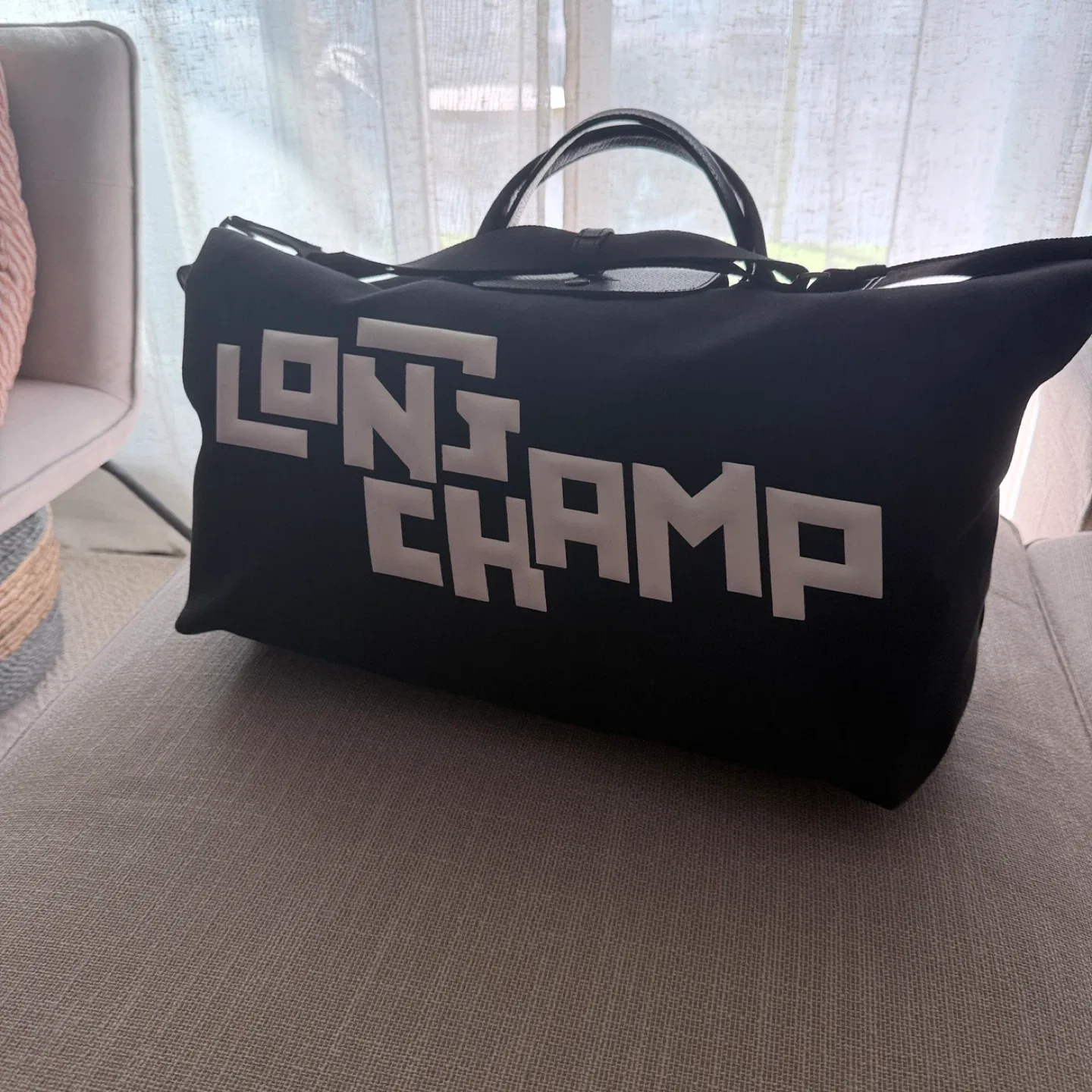 Longchamp Le Pliage Large Travel Bag Black thumbnail