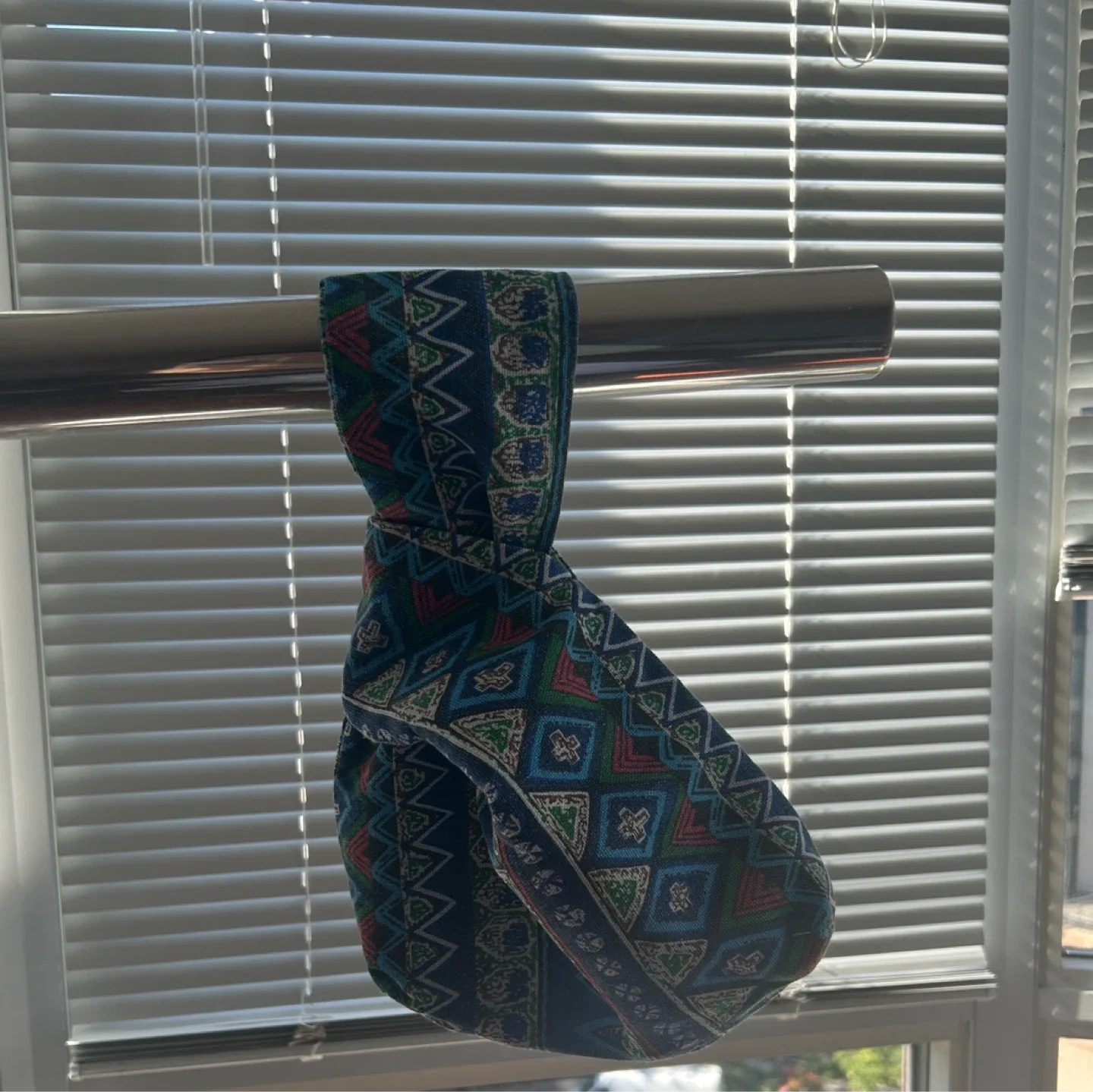 Patterned Blue Knot Bag image indicator(4)