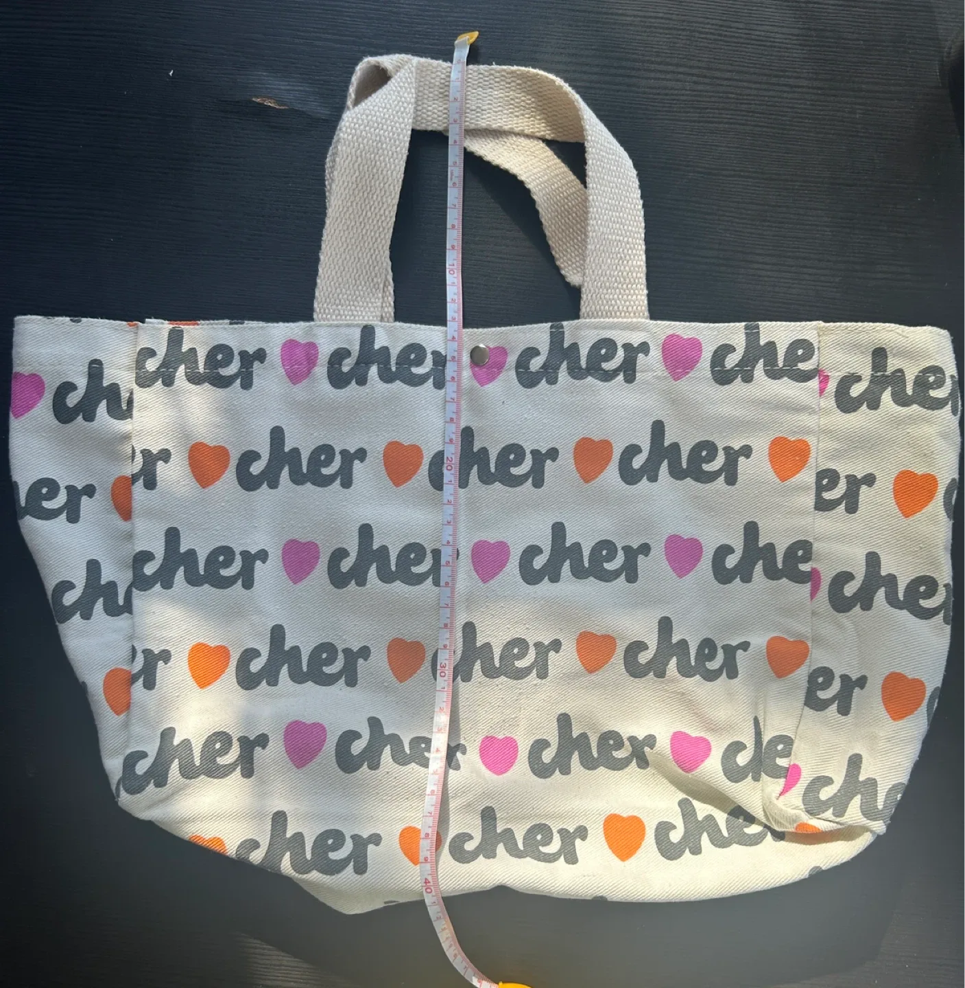 cher Tote Bag with Hearts image indicator(2)