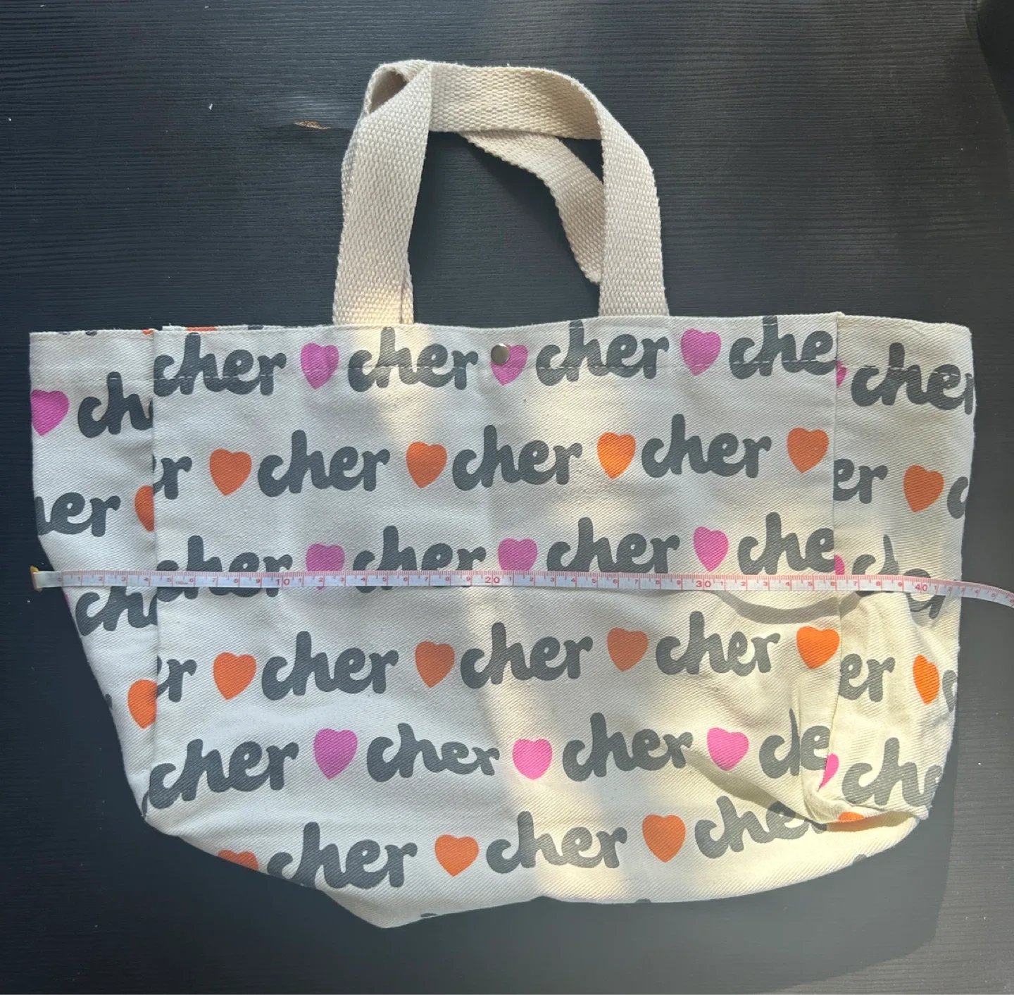 cher Tote Bag with Hearts image indicator(3)