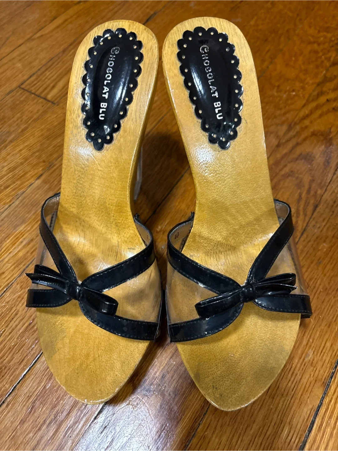 Chocolat Blu Wood Platform Heels - Size 8 image indicator(2)