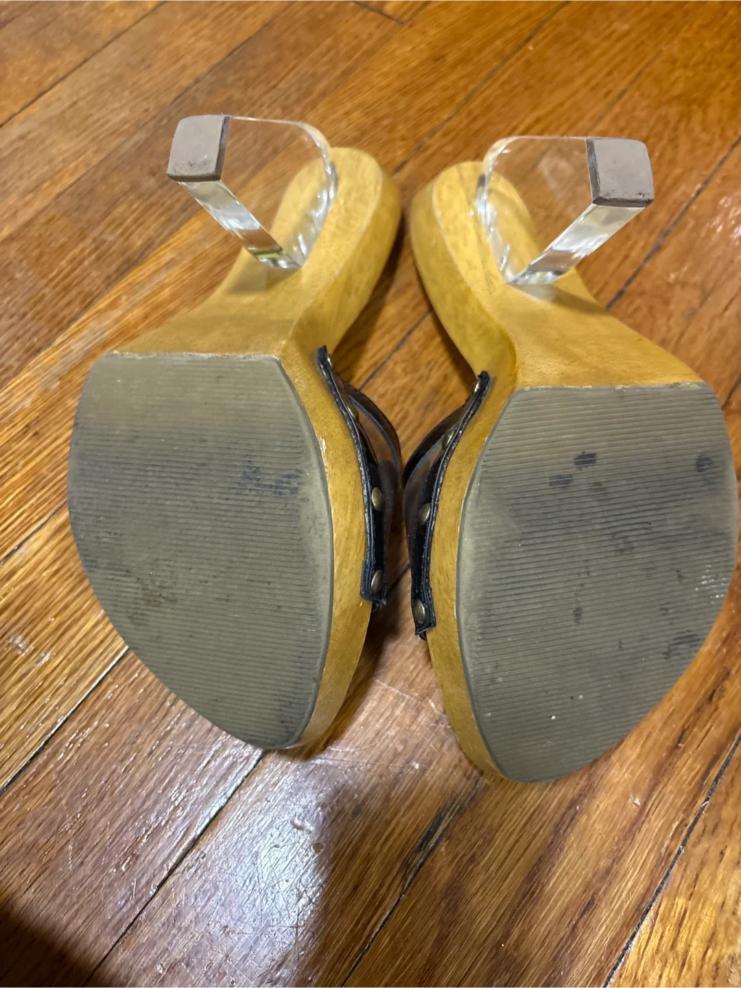 Chocolat Blu Wood Platform Heels - Size 8 image indicator(6)