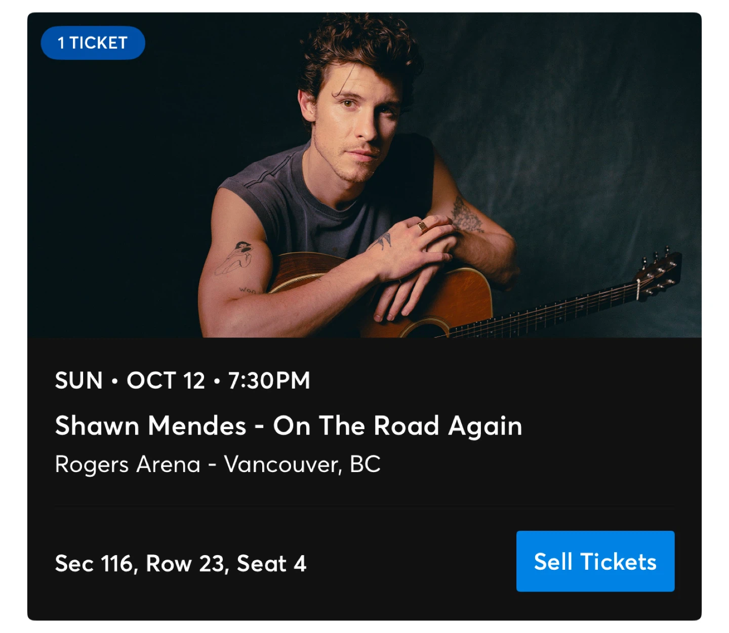 Shawn Mendes - On The Road Again Ticket