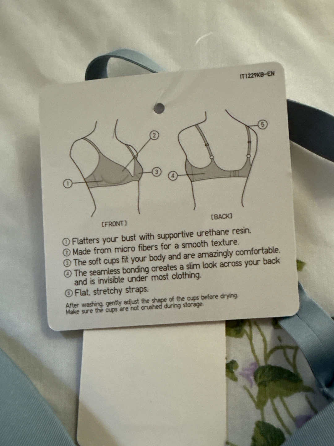 New Uniqlo Wireless Bra Beauty Light XS Blue - photo 3