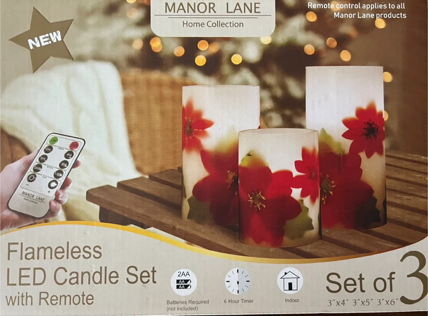 Manor Lane Flameless LED Candle Set - New thumbnail