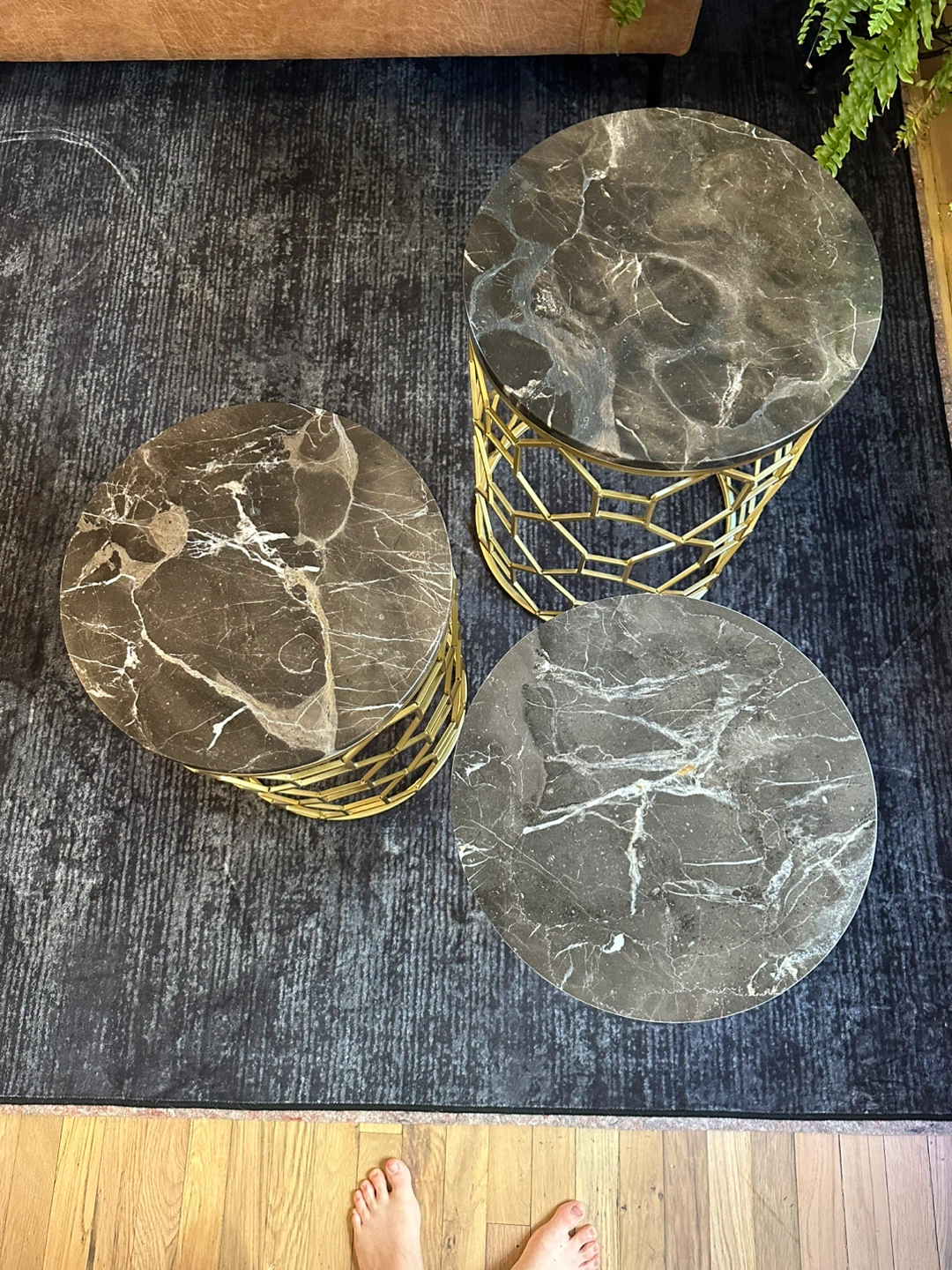 Marble Top Side Tables - Set of 2 - photo 2