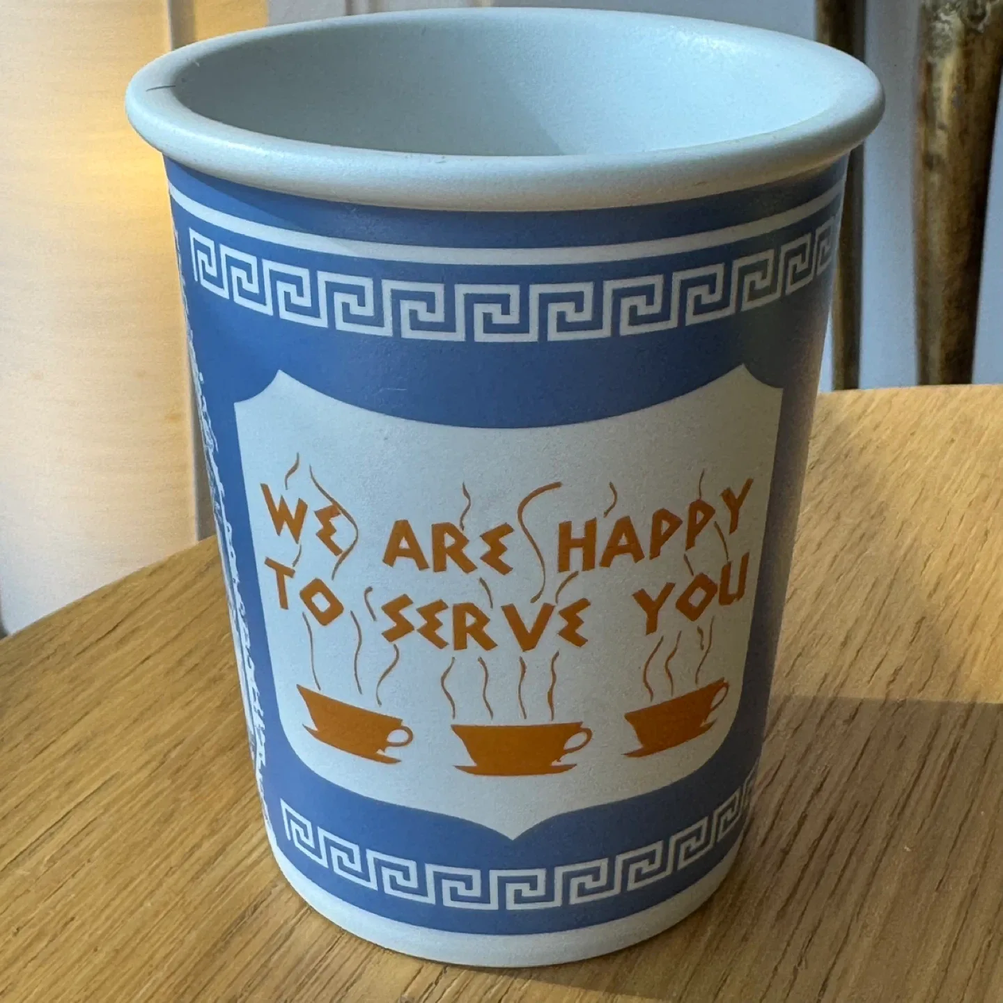 Two (2) We Are Happy To Serve You Cups thumbnail
