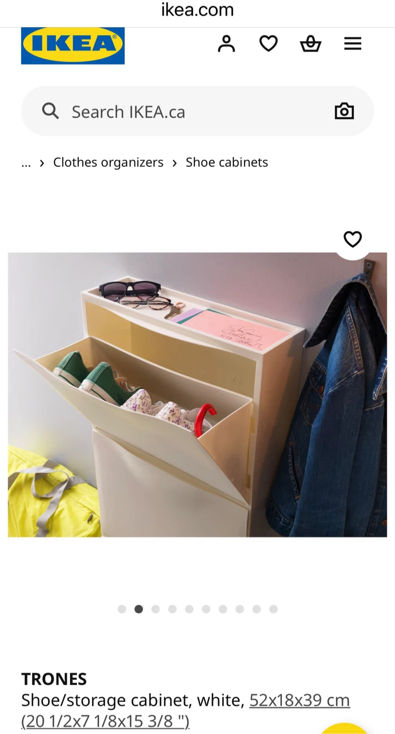 IKEA Trones Shoe/ Storage Cabinet, White - photo 5