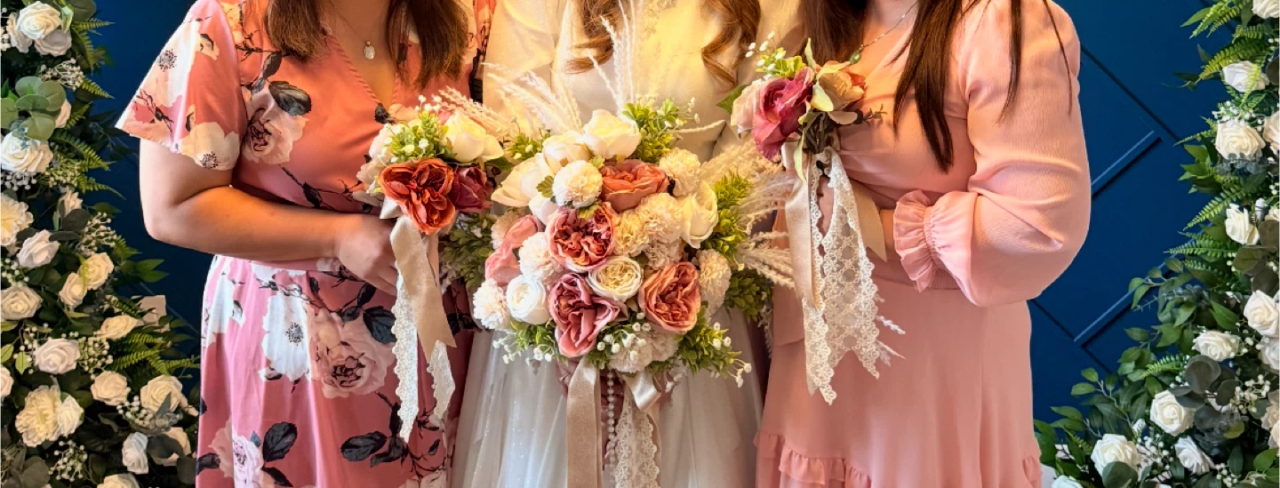 Wedding Bouquet - Roses, Peonies, and Ribbon - photo 4