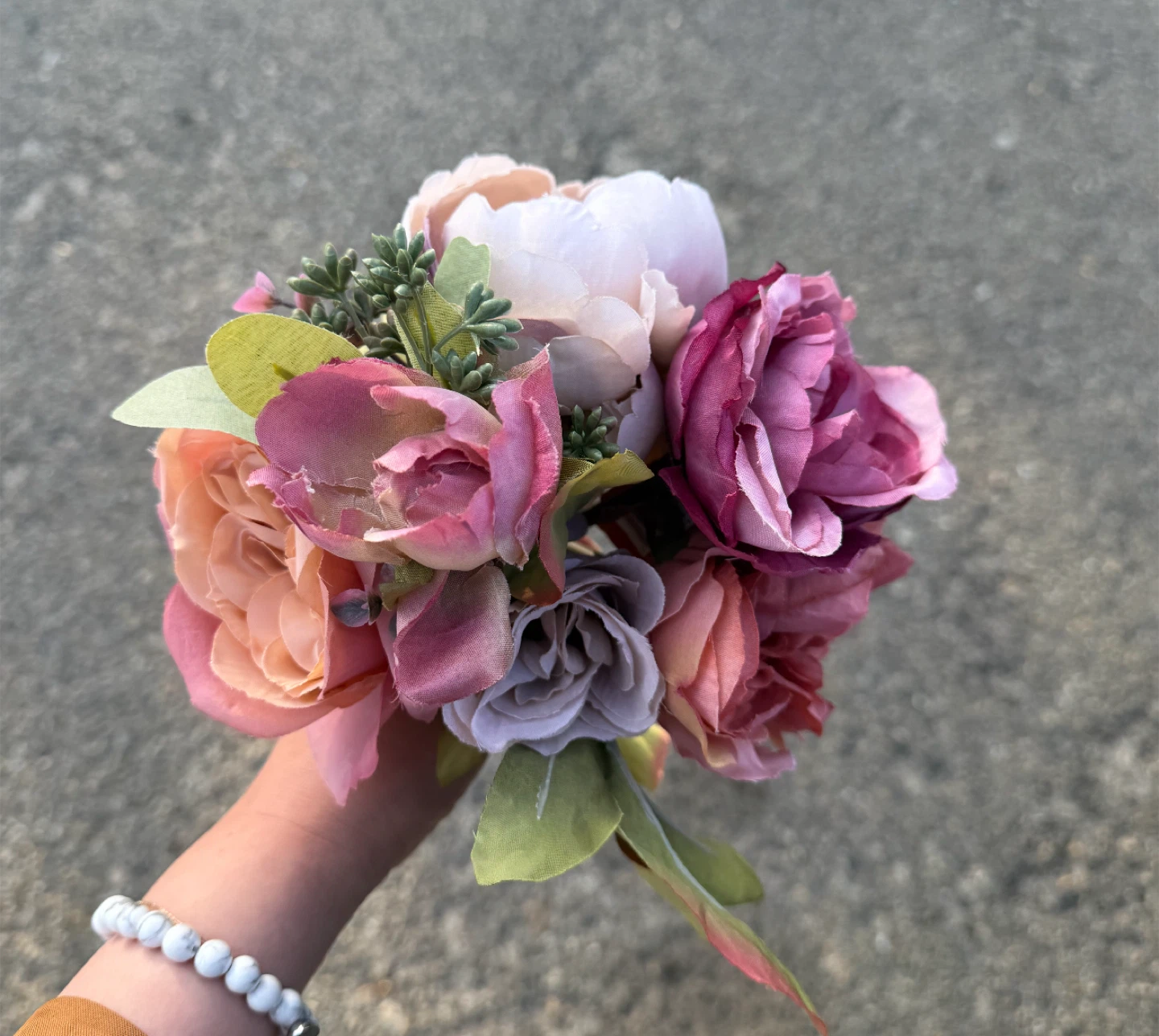 Wedding Bouquet - Roses, Peonies, and Ribbon - photo 2