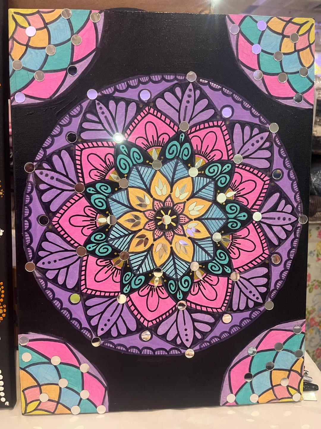 Handmade Mandala Canvas Art thumbnail
