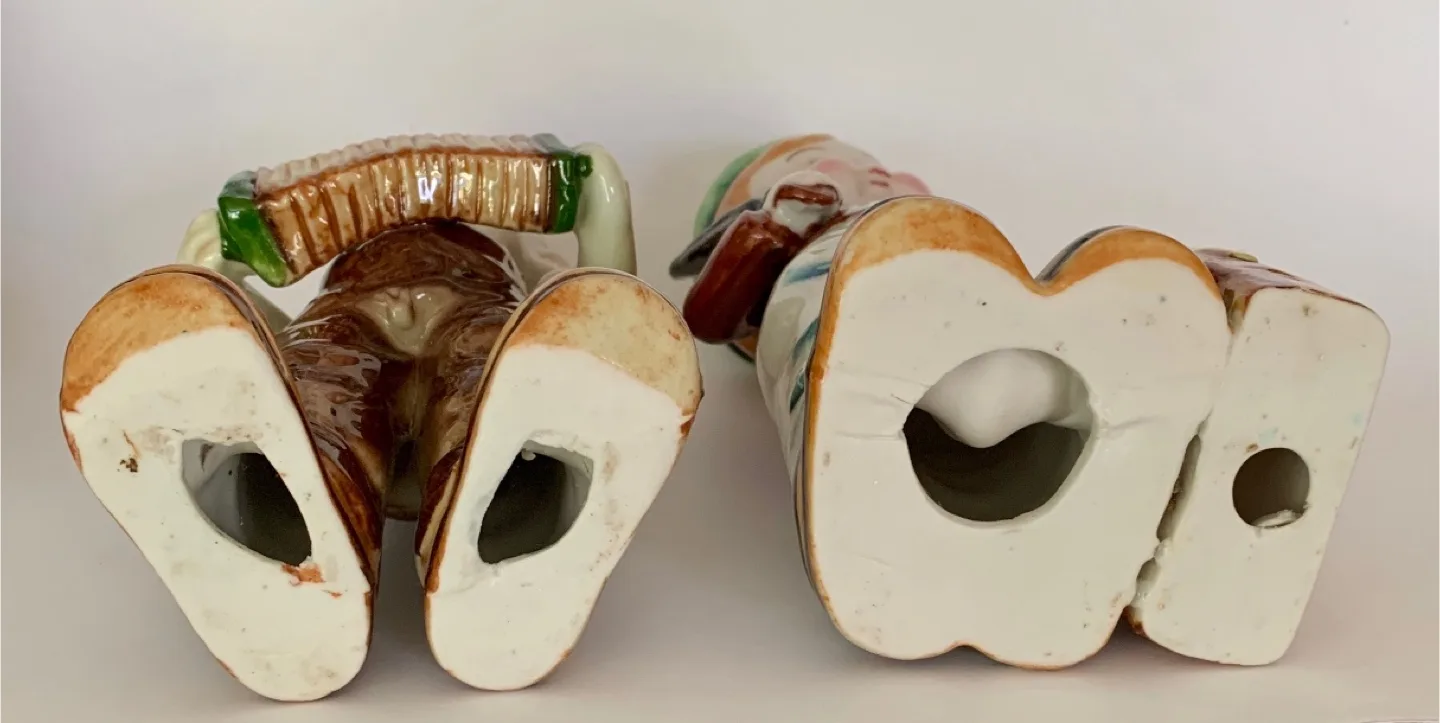 🧡 Vintage Chubby Cheeked Ceramic Boy 9” Figurine Set image indicator(5)