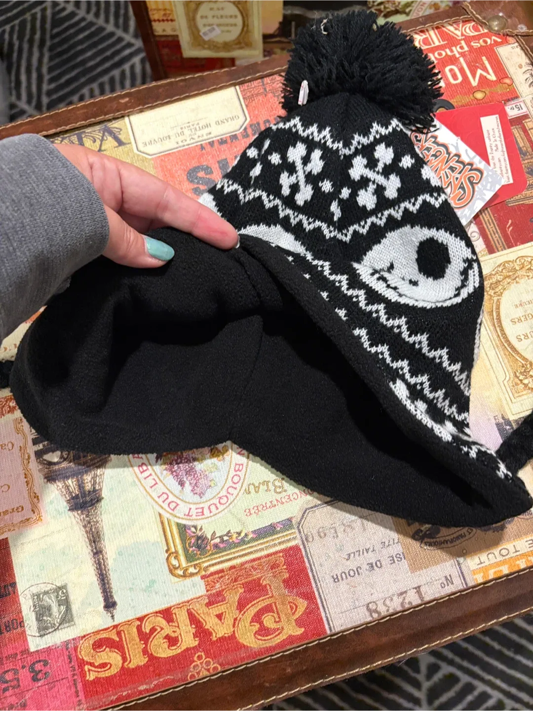 Nightmare Before Christmas Pom Pom Beanie image indicator(4)