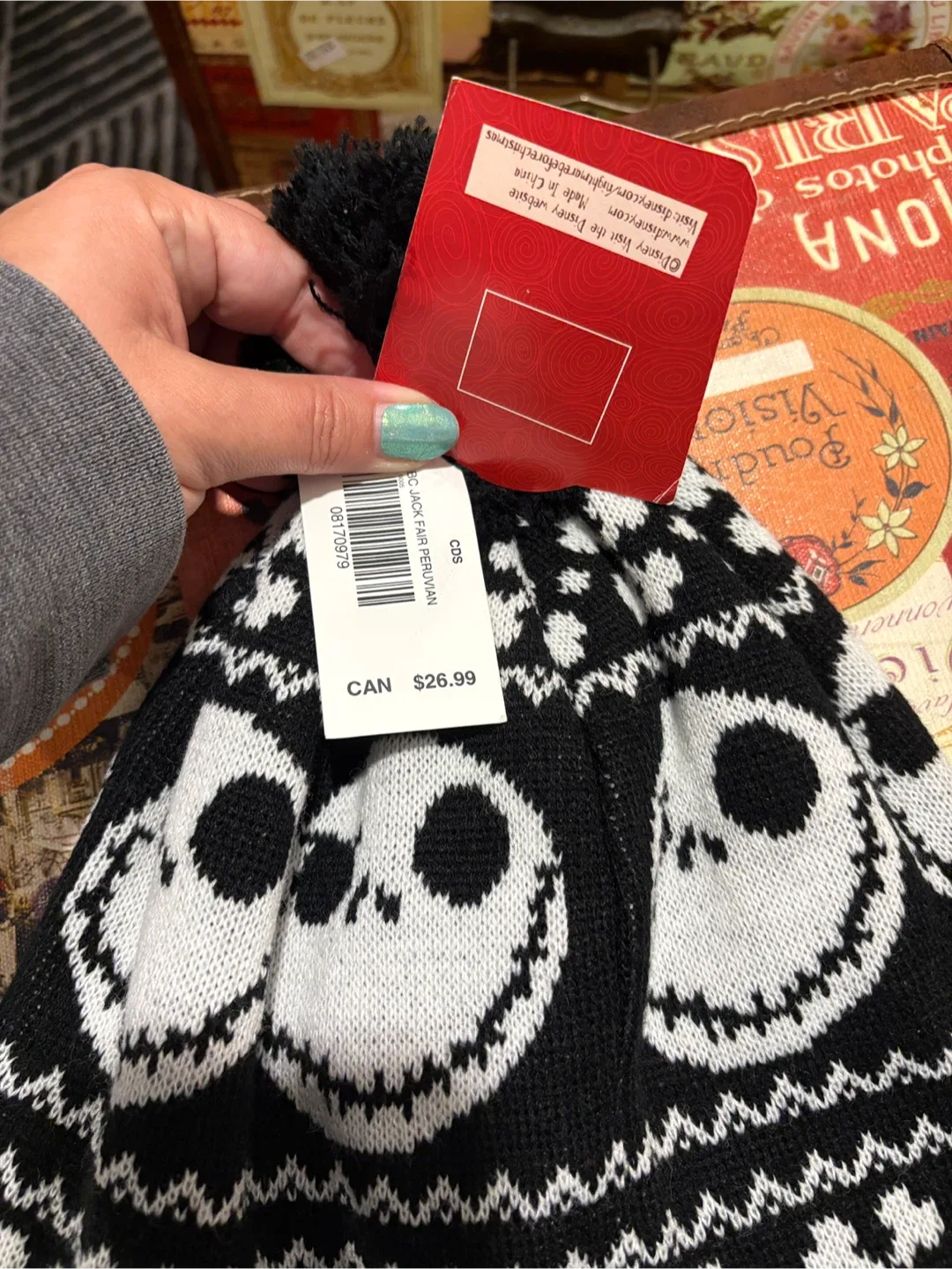 Nightmare Before Christmas Pom Pom Beanie