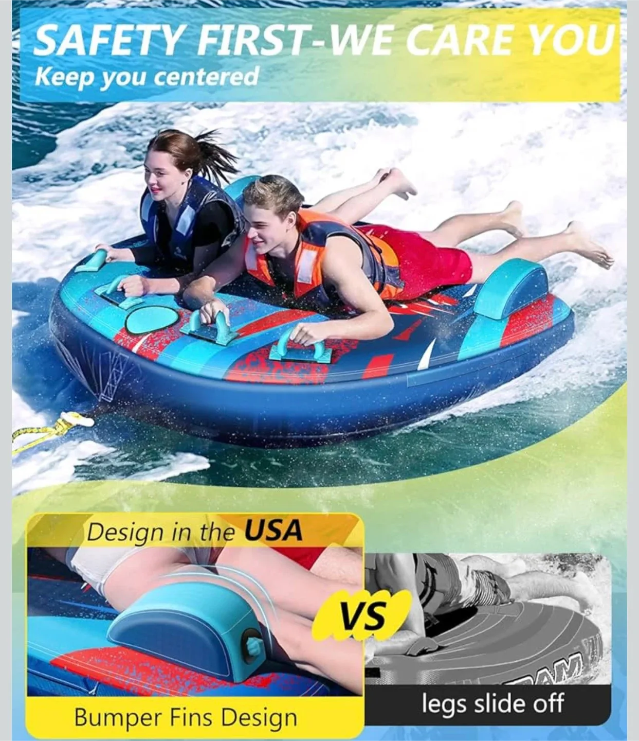 Sunrio 2-Person Inflatable Snow Tube image indicator(6)