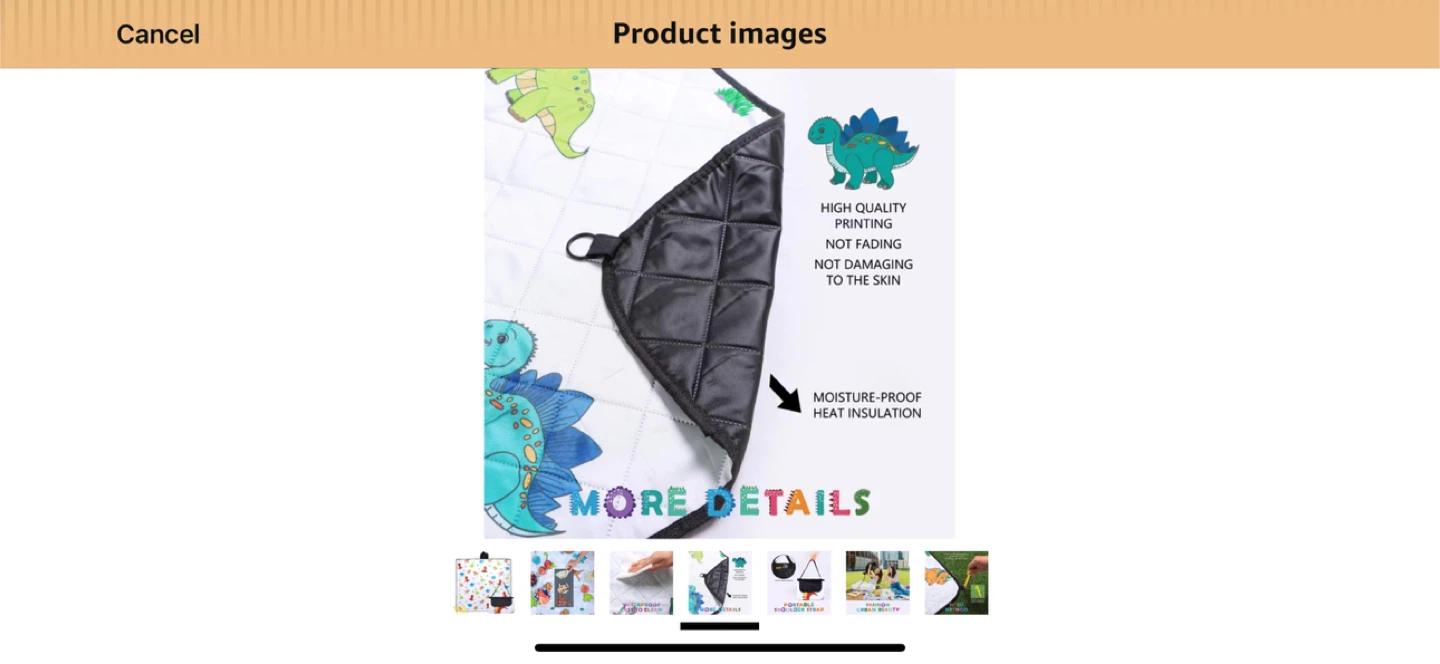 Dinosaur Print Picnic Blanket - photo 4