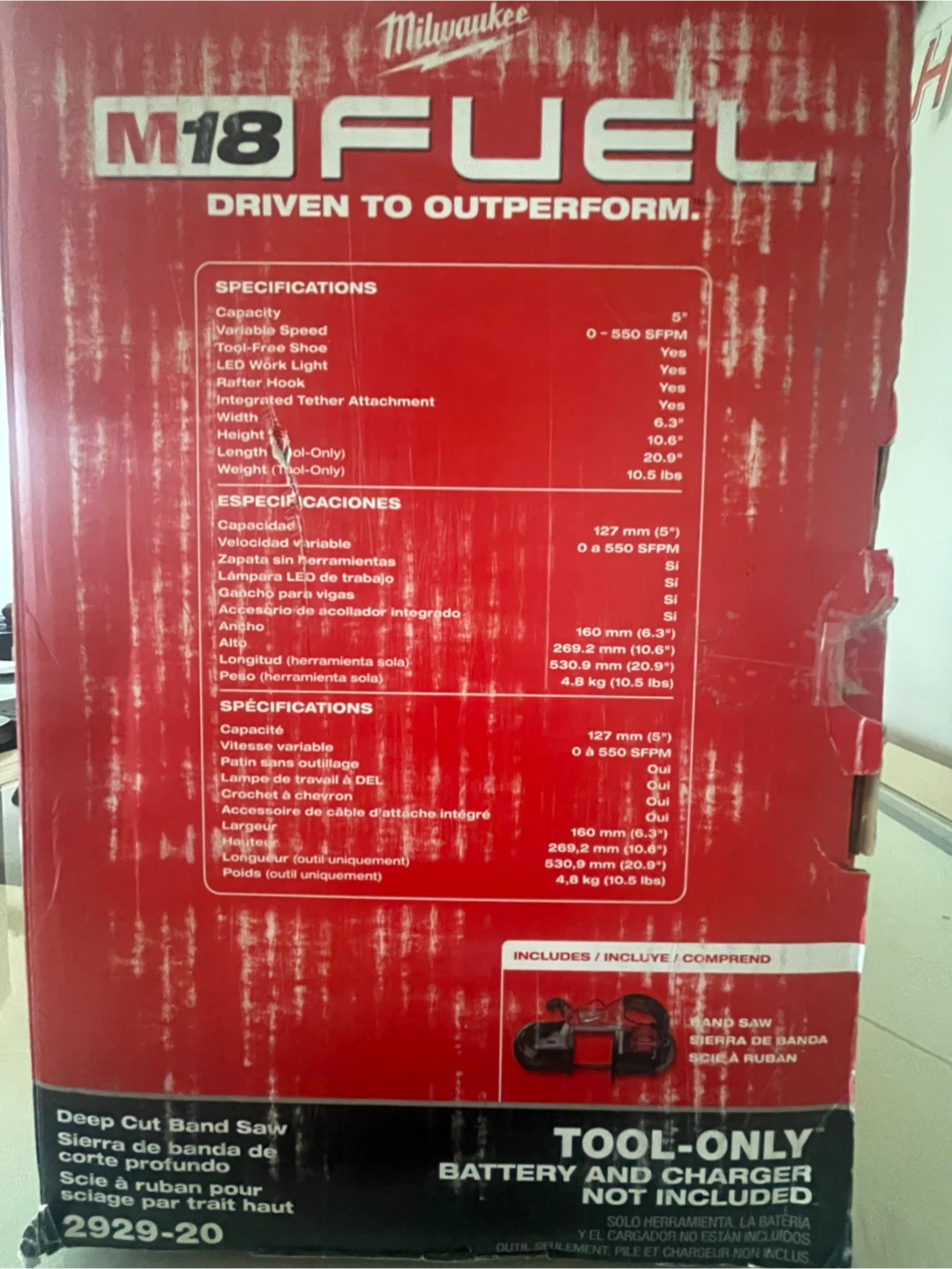 Milwaukee M18 FUEL Deep Cut Band Saw 2929-20 - photo 2