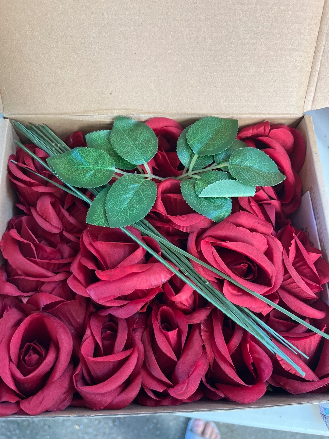 Box of Red Artificial Roses thumbnail