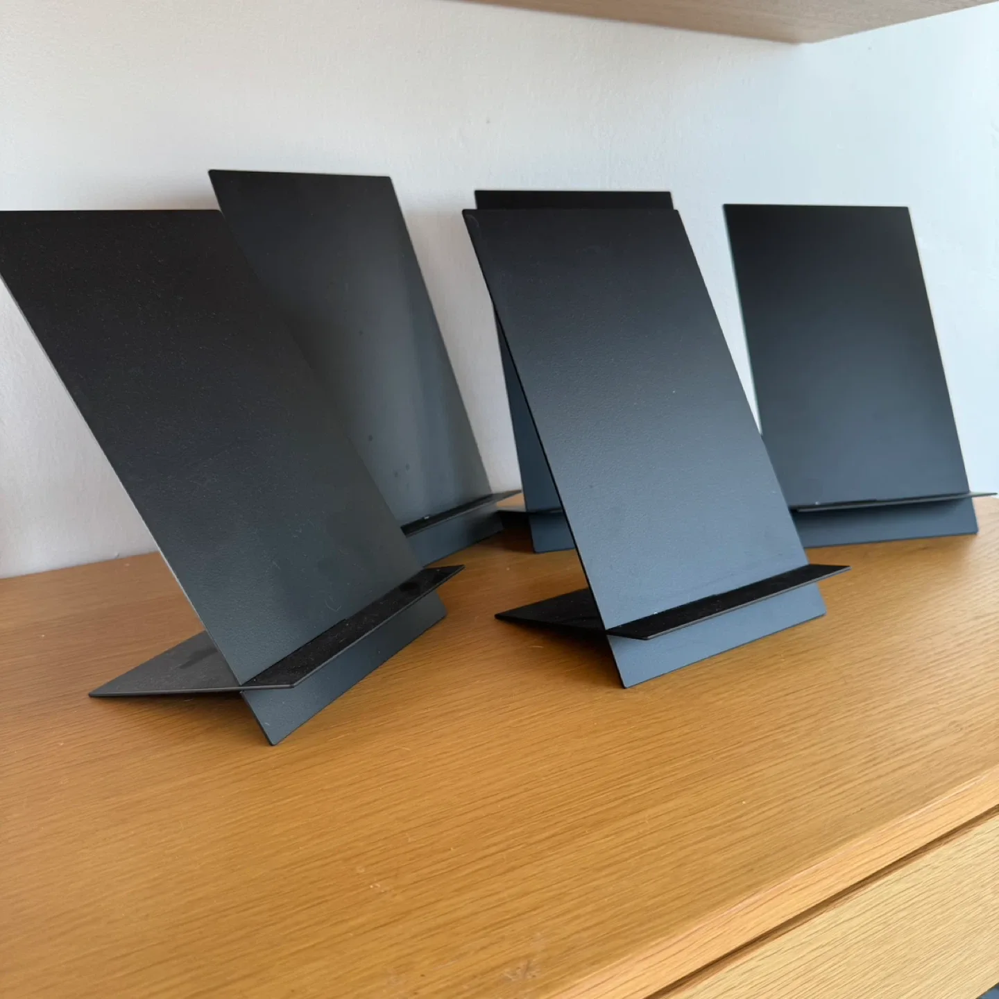 Set of 5 Black Metal Display Stands thumbnail
