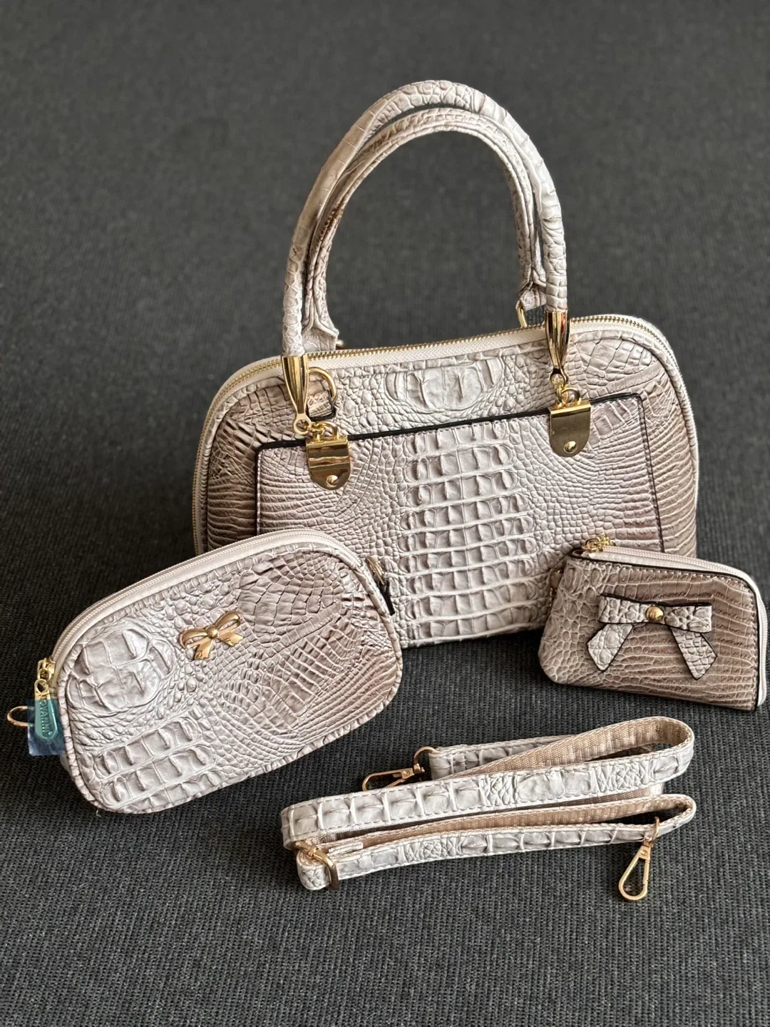 Faux Leather Handbag + Pouch and Coin Purse image indicator(4)