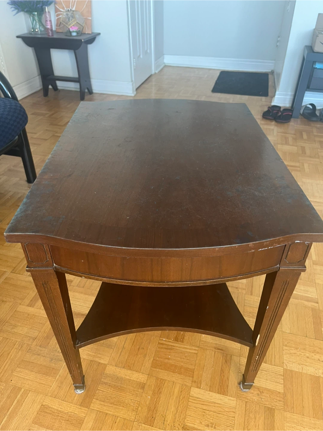 Vintage Brown Wood coffee Table - photo 4
