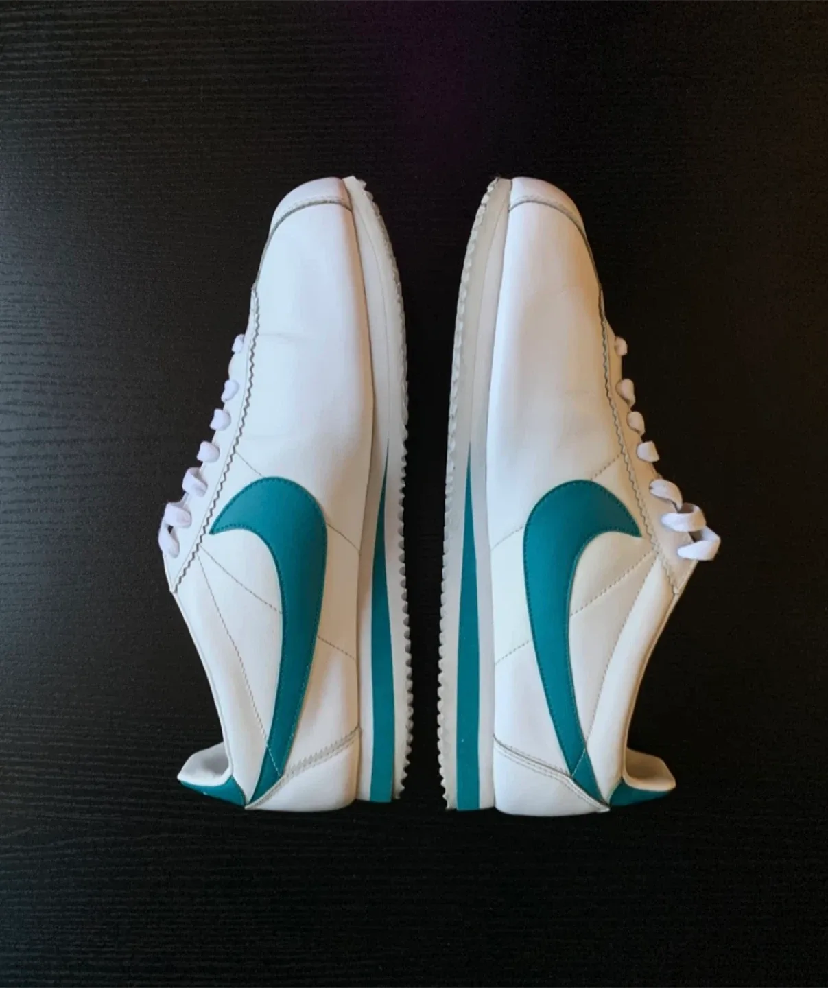 Nike Classic Cortez White & Teal Sneakers image indicator(10)