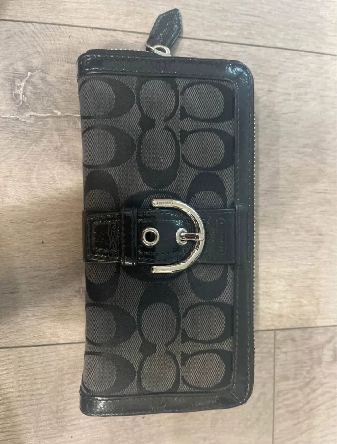 Coach Zip Wallet Signature Black