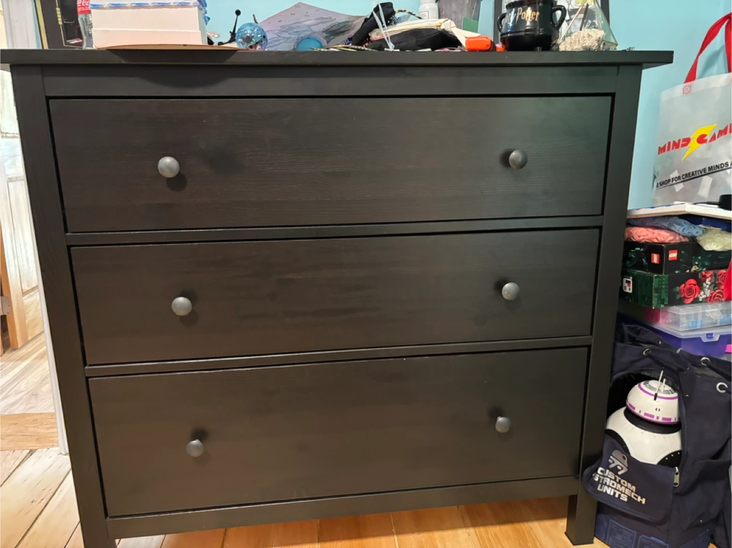 IKEA Hemnes 3-Drawer Chest - Black/Brown