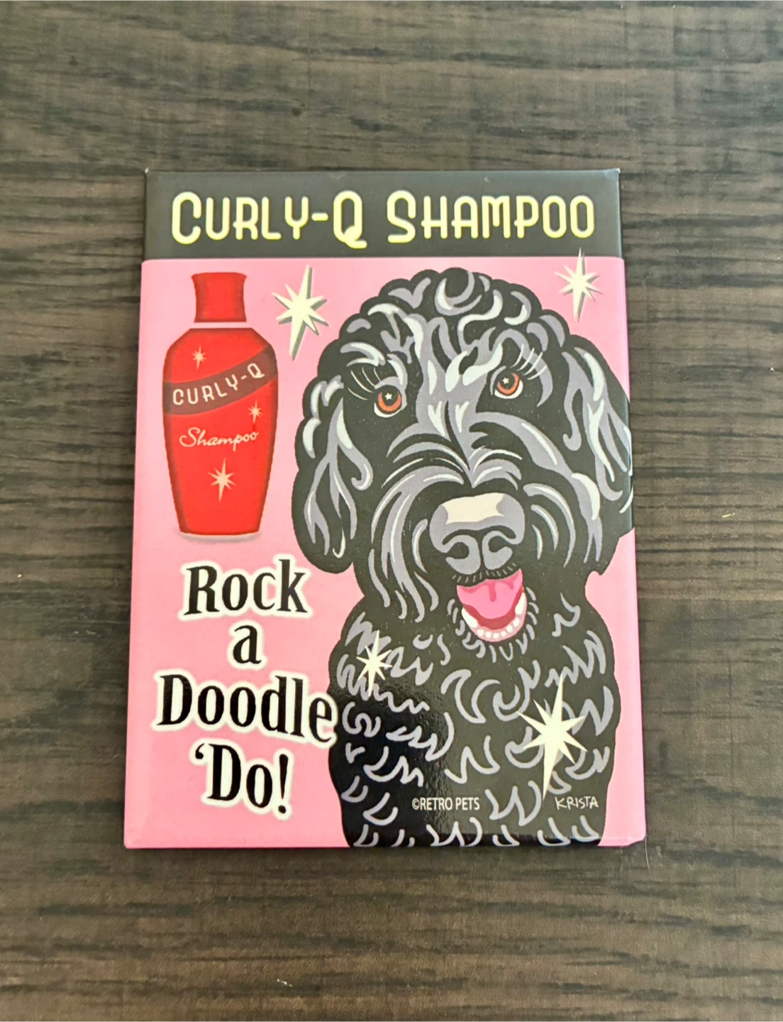 Retro Pets Curly-Q Shampoo Magnet