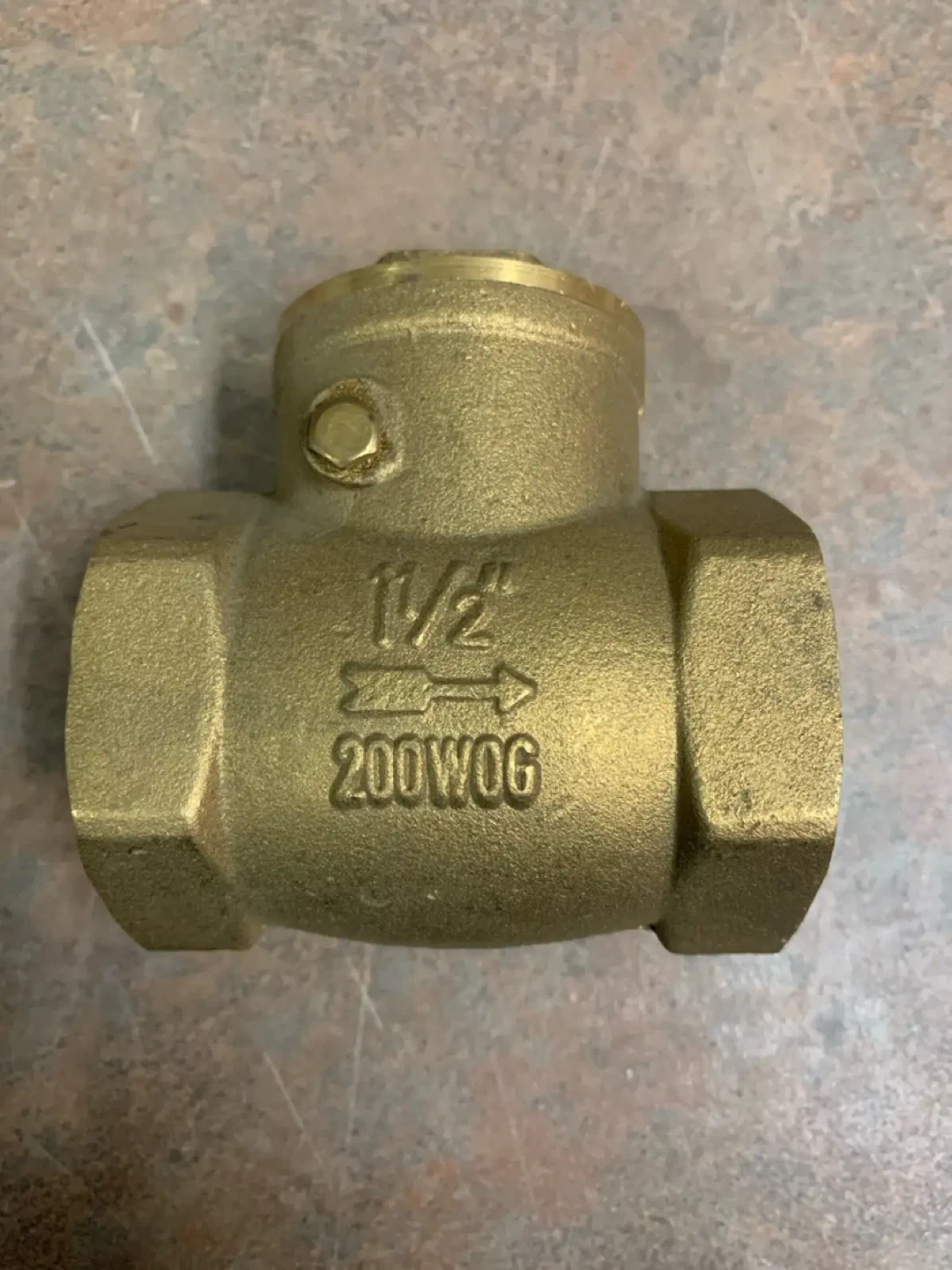 Brass Swing Check Valve 1-1/2”, 200 PSI WOG