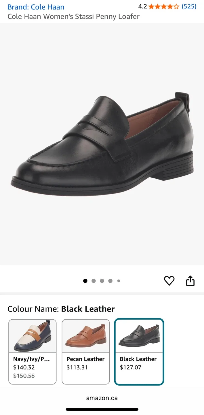 Cole Haan Stassi Penny Loafer, Black Leather, Size 10.5 image indicator(8)