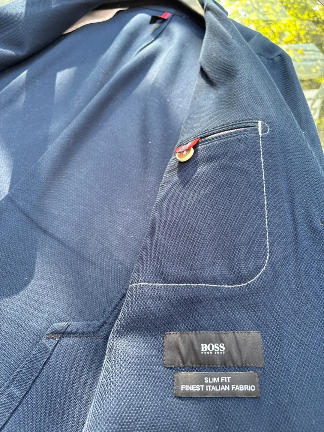 BOSS Slim Fit Navy Blazer image indicator(3)