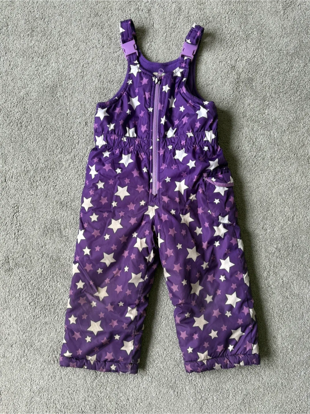 OshKosh B'gosh Purple Snow Pants with Stars- Size 3T thumbnail