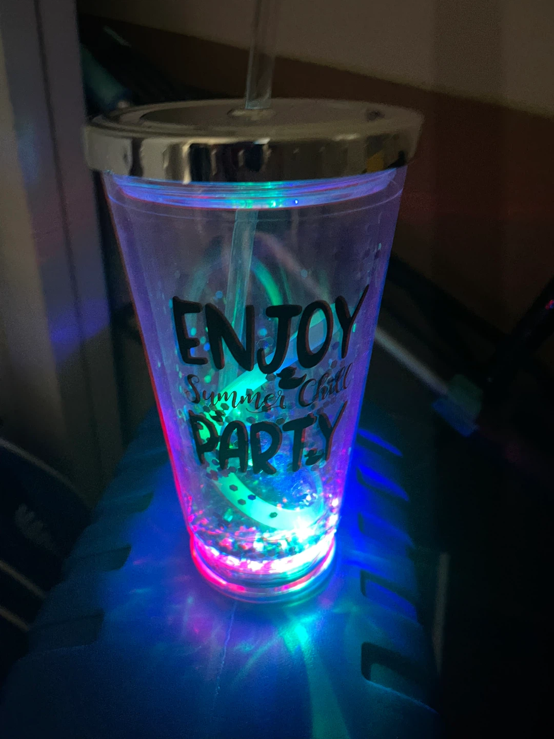 Enjoy Summer Chill Party Cup with Straw