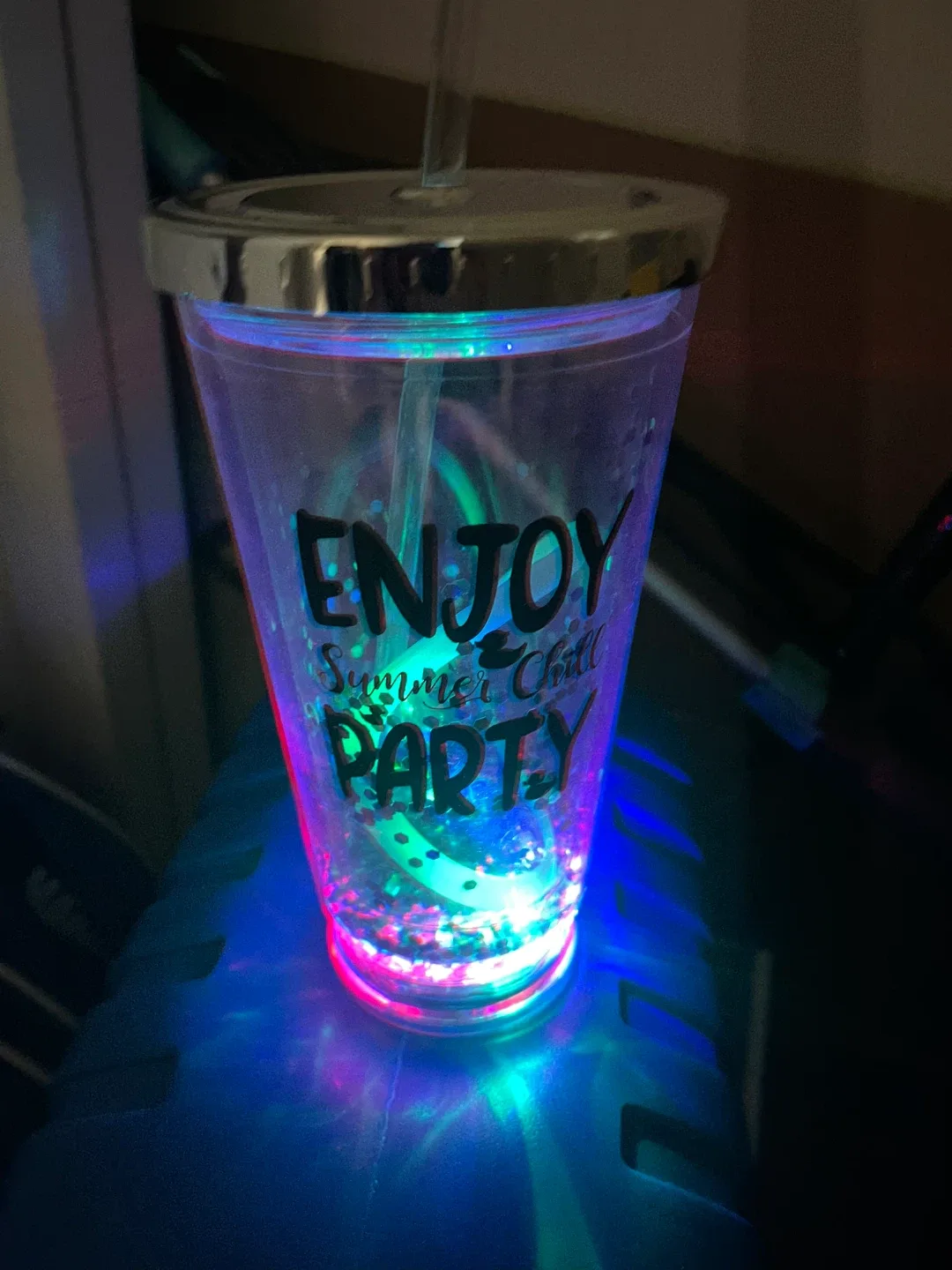 Enjoy Summer Chill Party Cup with Straw thumbnail
