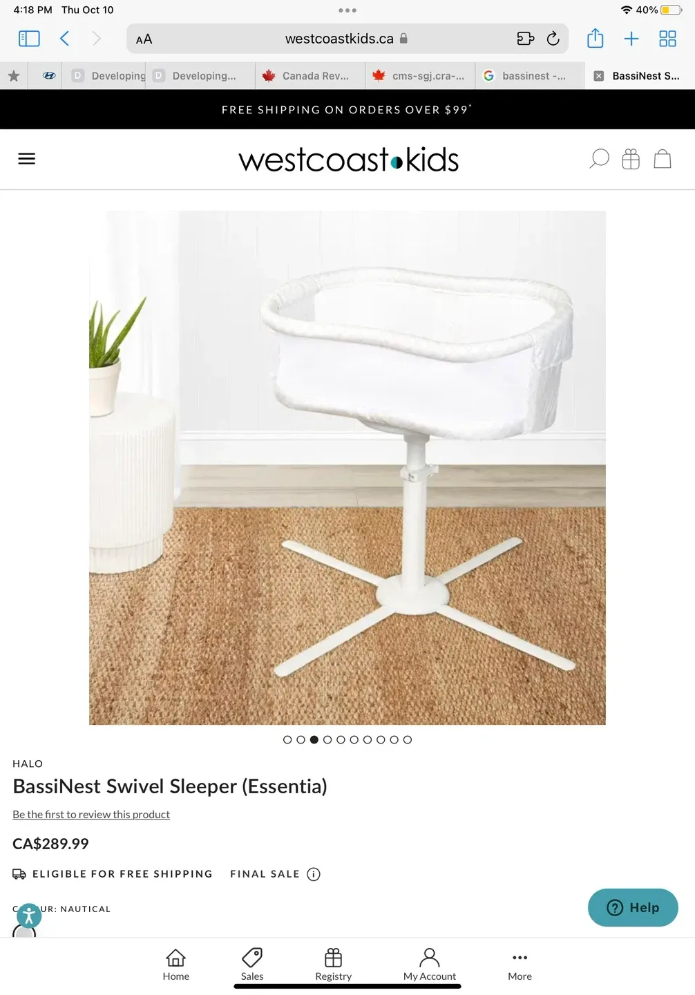 Halo BassiNest Swivel Sleeper Essentia image indicator(4)