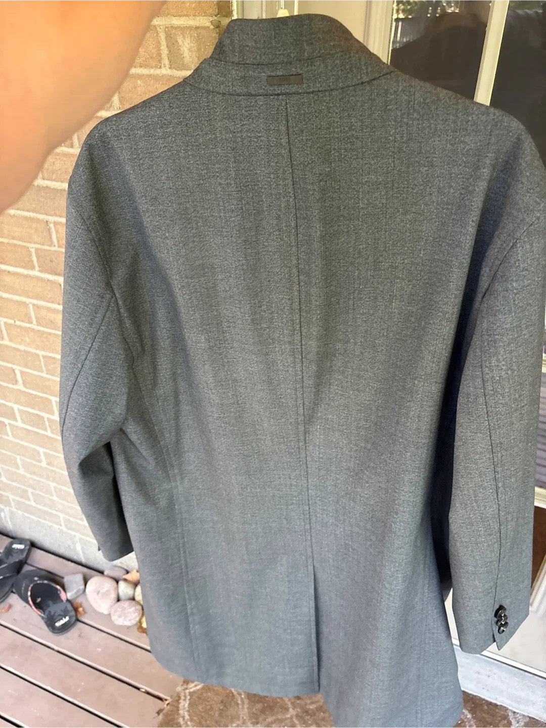 Hugo Boss Grey Wool Blend Overcoat image indicator(4)