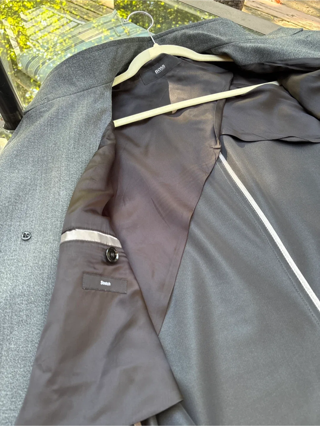 Hugo Boss Grey Wool Blend Overcoat image indicator(2)