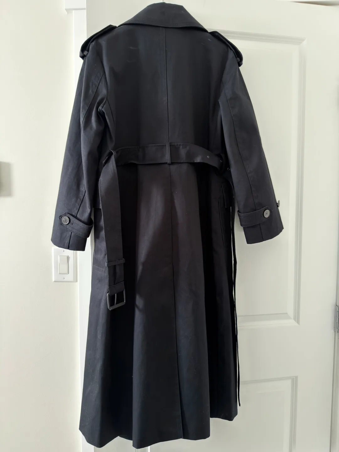 Banana Republic Black Trench Coat - XS Petite image indicator(3)