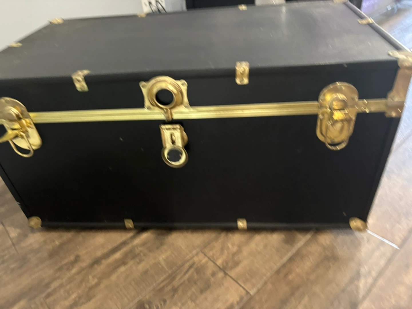 Vintage Black Steamer Trunk - photo 4